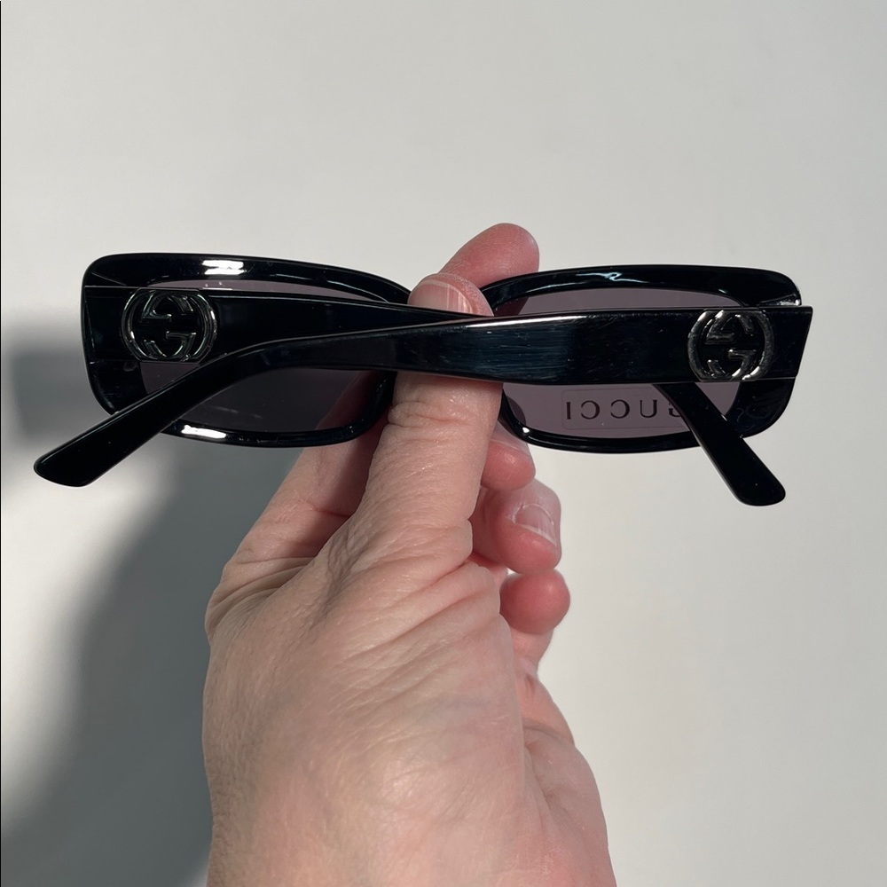 Gucci Black Rectangular Sunglasses - image 3